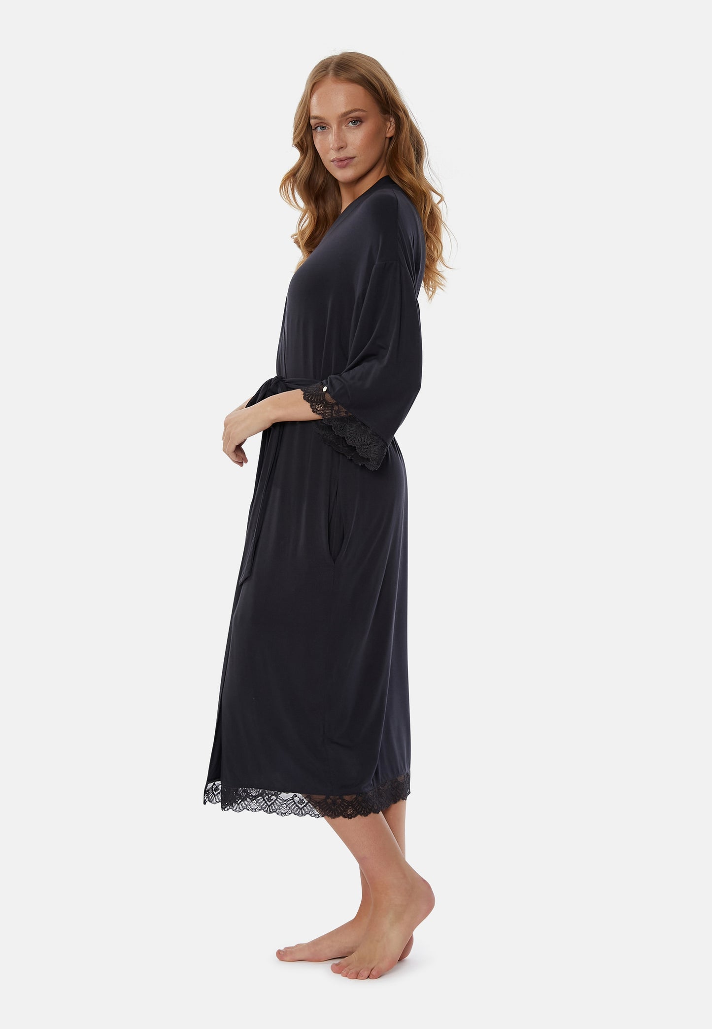 Lace kimono - Bamboo kimono met kant