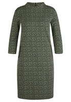 51-224460 - Stevige jersey jurk met repeterend patroon