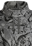 51-121359 - Zachte pullover met losse col en marmer dessin