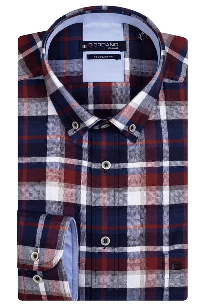 327304 - ButtonDown flannel shirt in een ruit