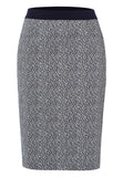 102201 - Katoen stretch rechte rok met mini dessin