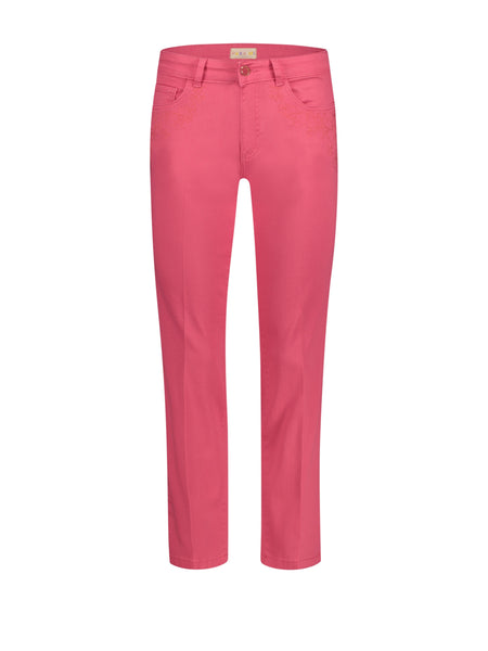SS241.005266 - Kim - slim fit colour jeans met embroderie L29