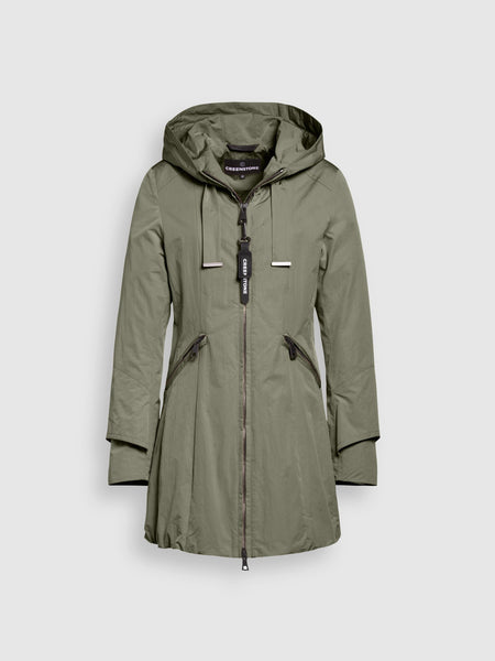 CSN09.20.241 - Halina - matte coat met mouwdetail 80cm