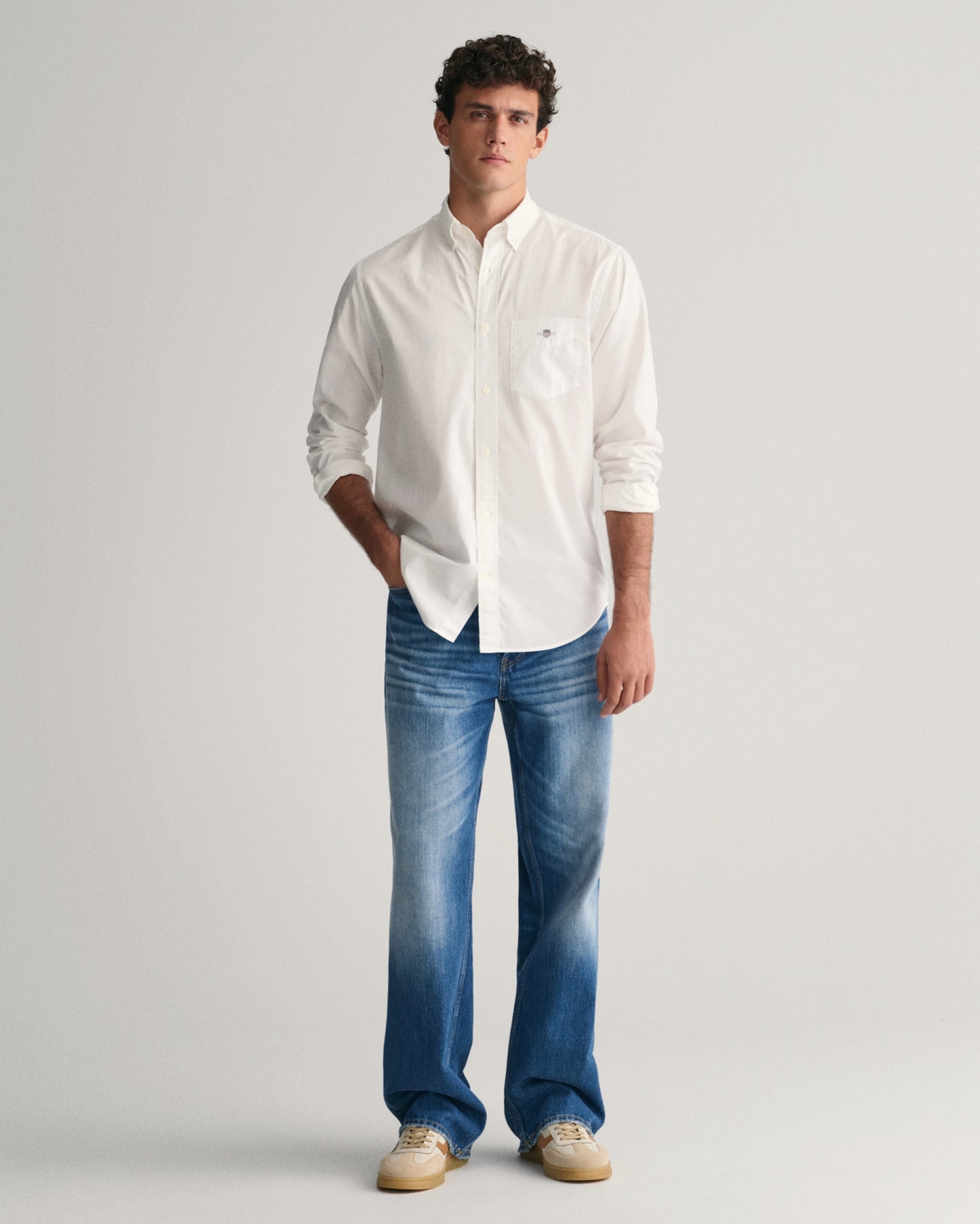 3000100 - poplin shirt in een regualr fit