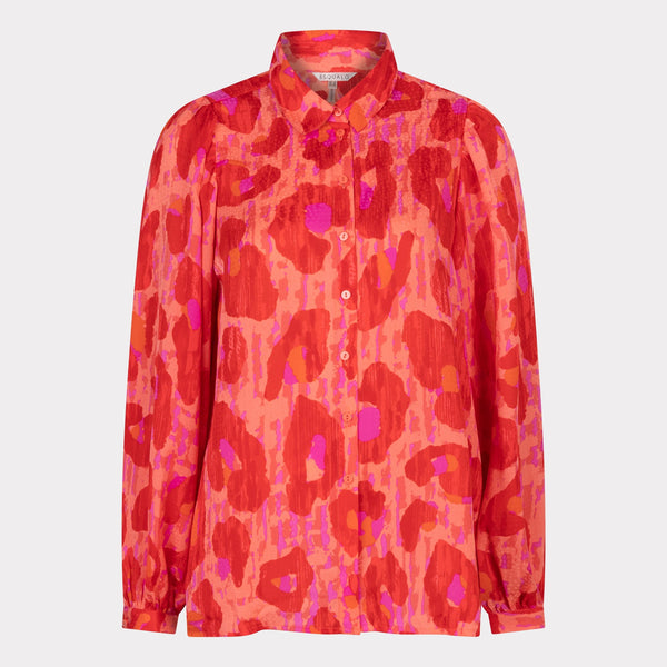 SP24.15001 - Doorknoop blouse met kleurrijk animal dessin