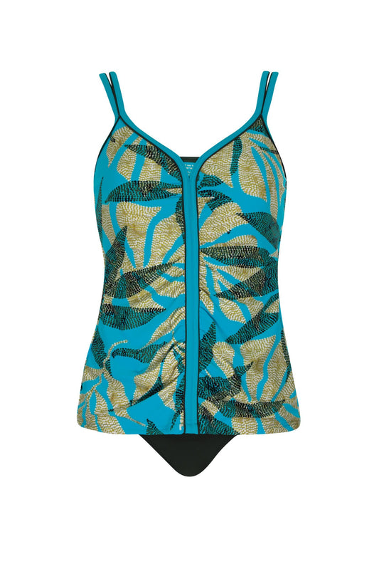 28021 - Tankini met gestekend stip dessin