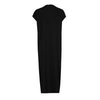 61118-01 - KLIPOO - uni kaftan jurk met drapperie