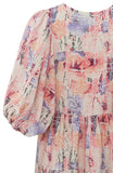 01-601128-404 - Korte loosefit jurk met kleurrijk dessin