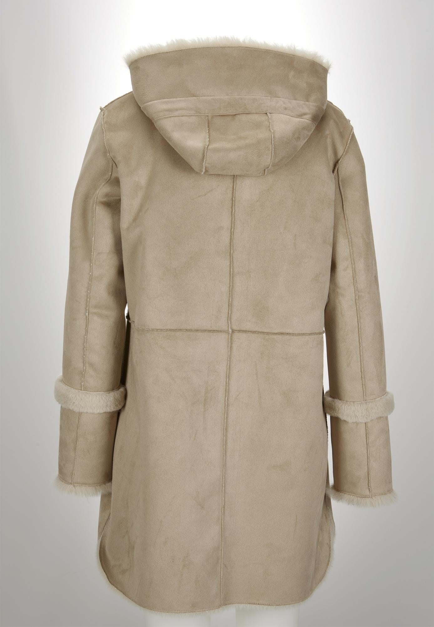 43084631400 - MSMaggy resersible lammylook coat met capuchon