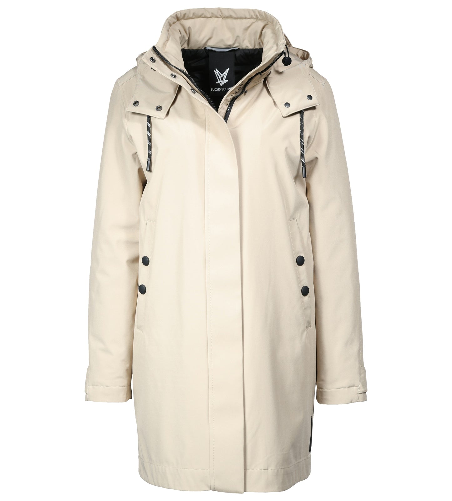 40511 9098 - Semi functionele coat met rugplooi 90cm