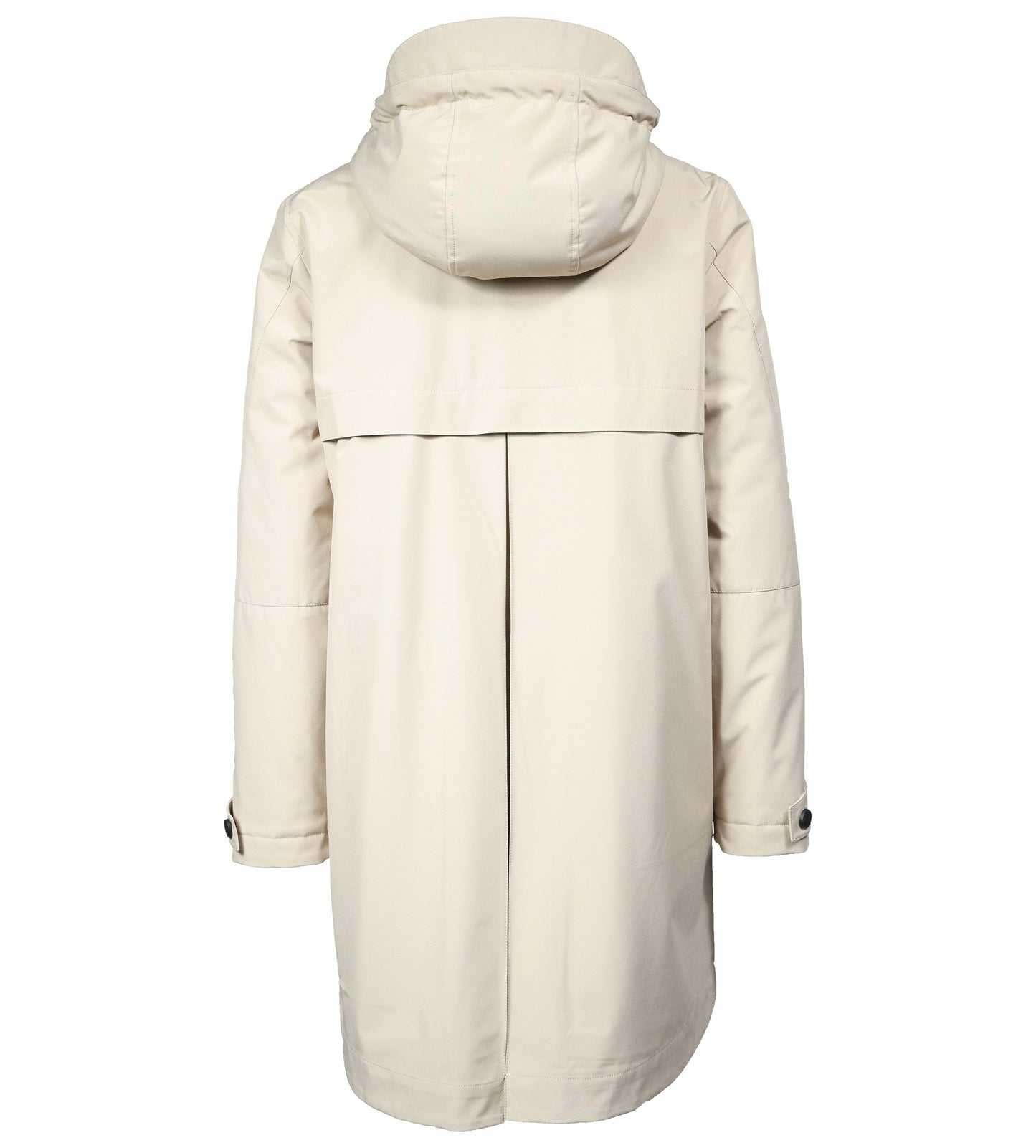 40511 9098 - Semi functionele coat met rugplooi 90cm