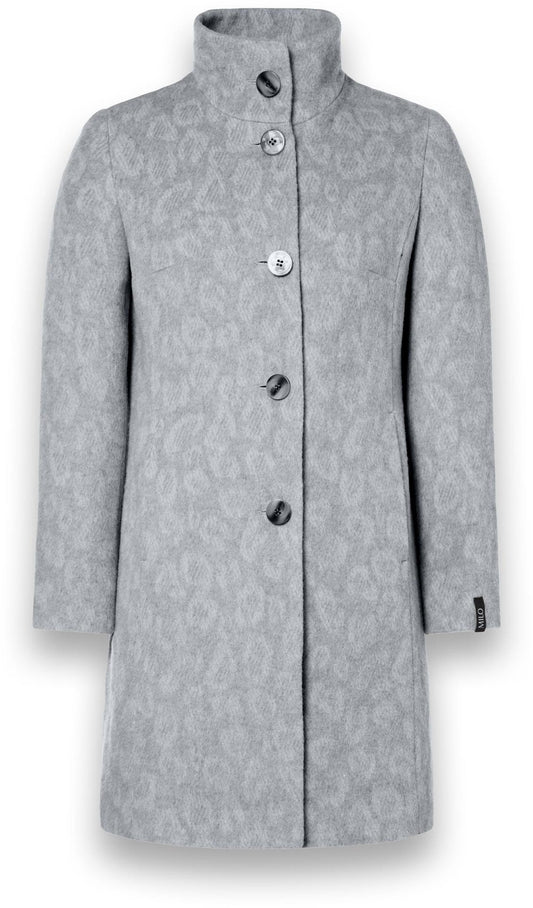 MC.607.31.243 - Flora wollen coat met ingeweven dessin 90cm