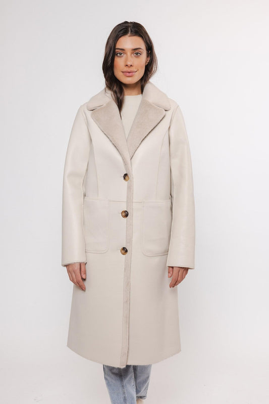 Jula.7002412 - Lange reversible lammylook coat