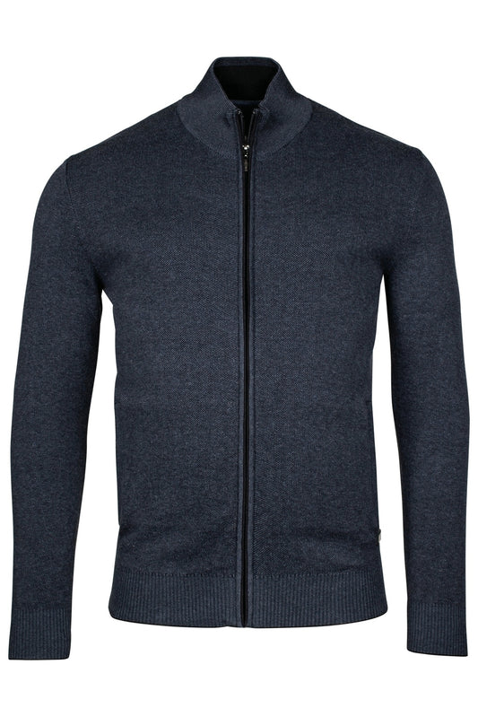 422009 - Cardigan Zip  all-over 2-tone