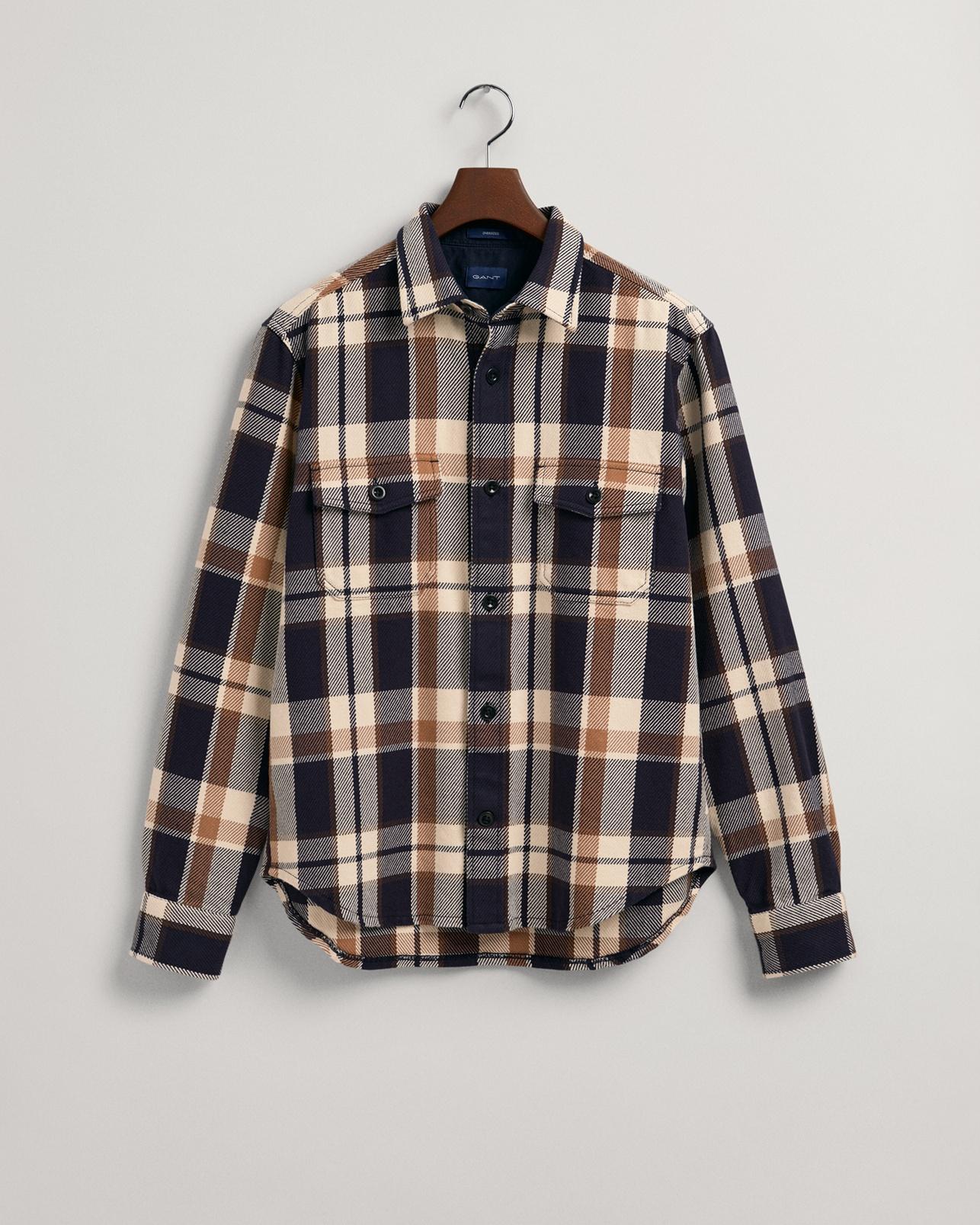 3220064 - D1. HEAVY TWILL CHECK OVERSHIRT