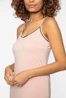 Chemise - Bamboo chemise met contrast piping