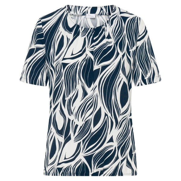 2382-39 - Dakota - blousetop met tweekleurig dessin