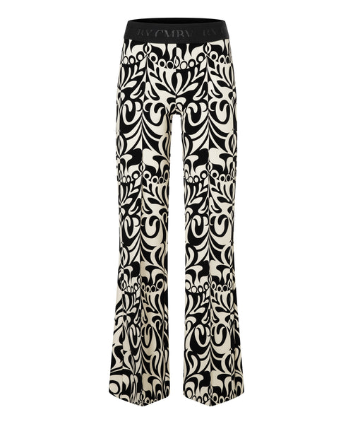 6913 0378-10 L34 - Francis luxe pantalon met tweekleurig dessin