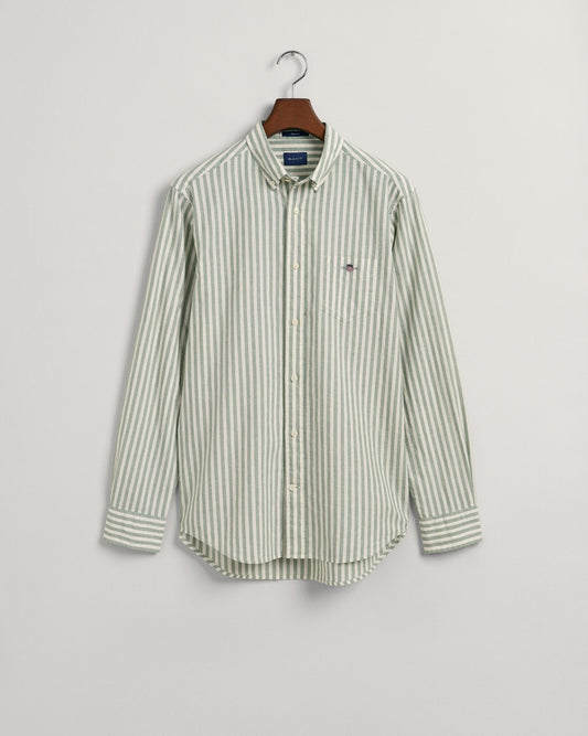 3230057 - REG COTTON LINEN STRIPE SHIRT - katoen linnen shir