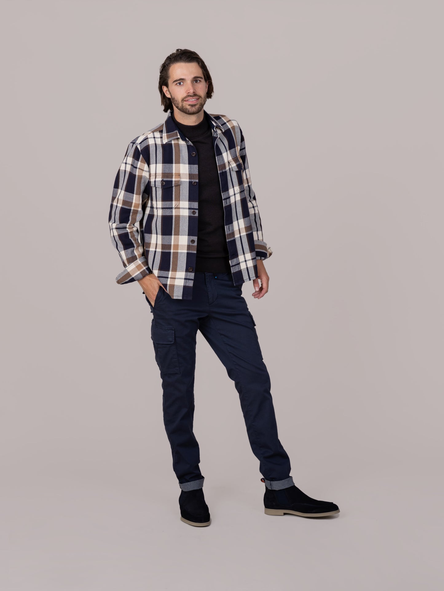 3220064 - D1. HEAVY TWILL CHECK OVERSHIRT